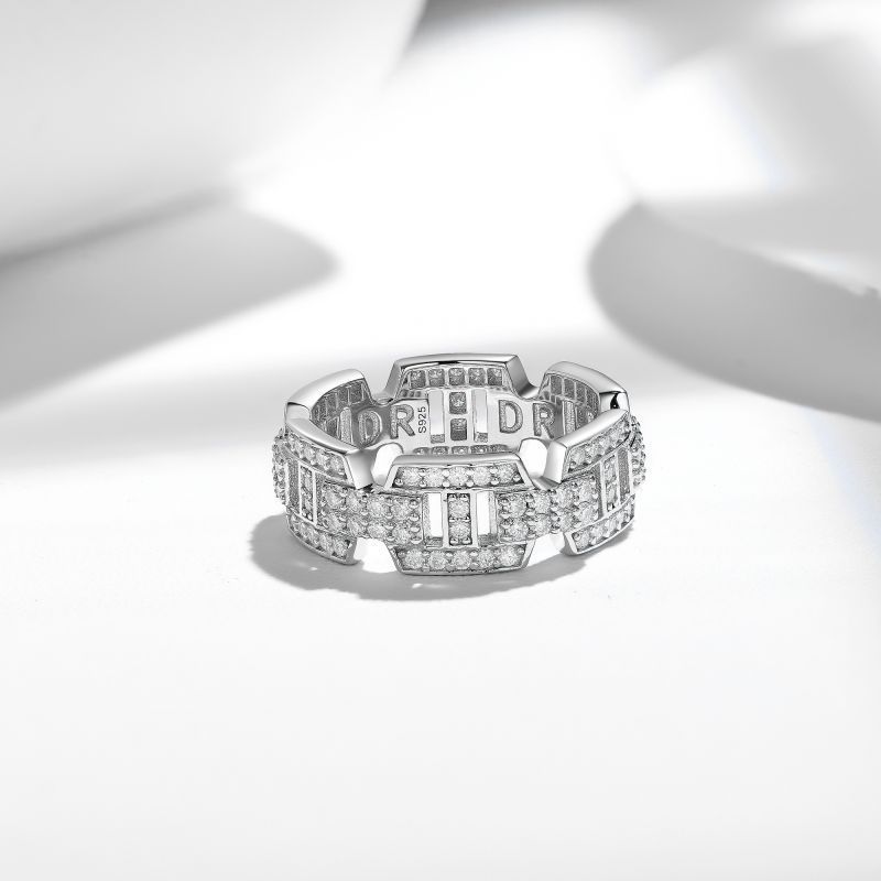 Men's Moissanite Engagement Ring, Unisex Wedding Accessory